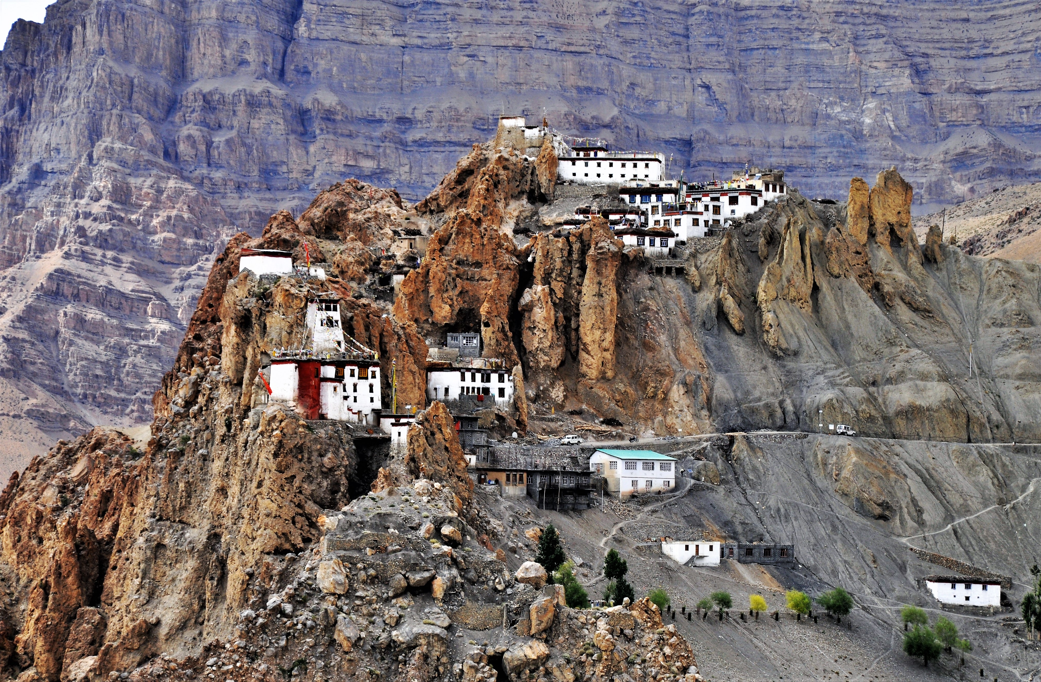 buildings in mountains